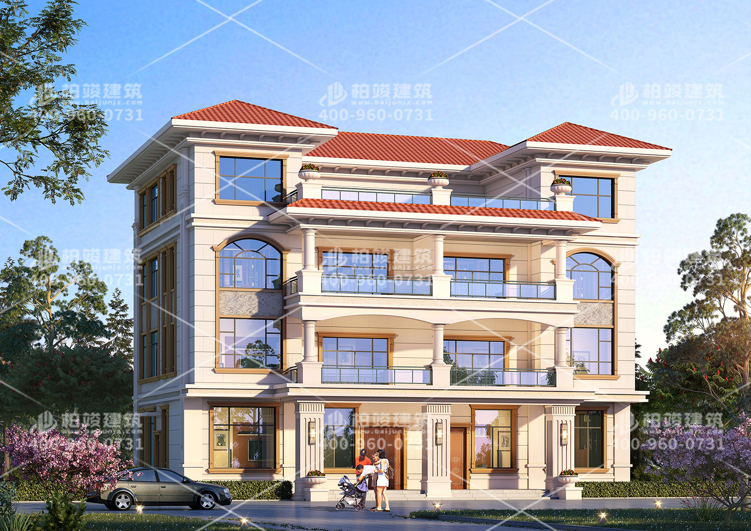 農村自建房設計圖，貴州張總定制四層大別墅。