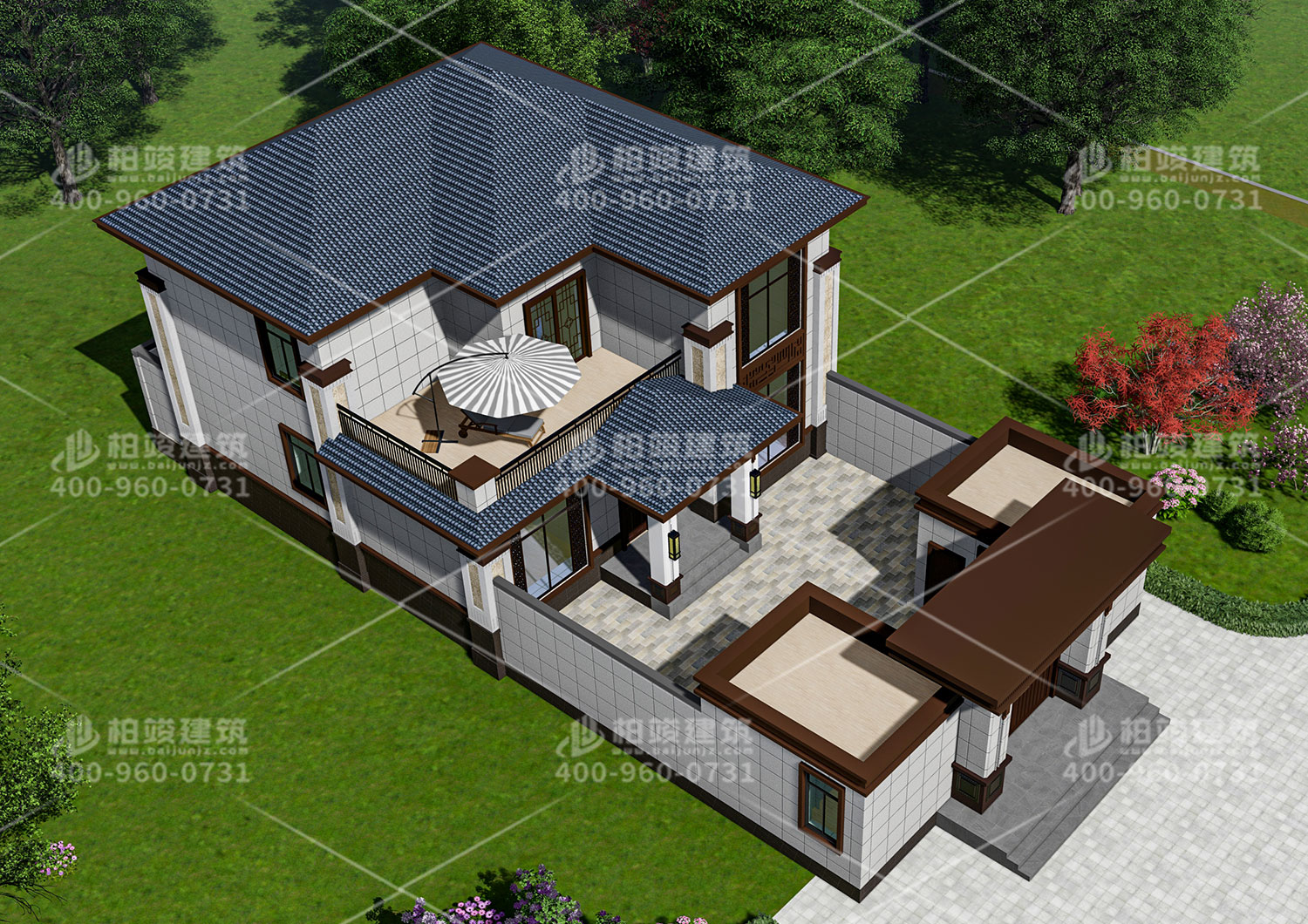 農(nóng)村房子設(shè)計(jì)圖紙，帶院子別墅設(shè)計(jì)