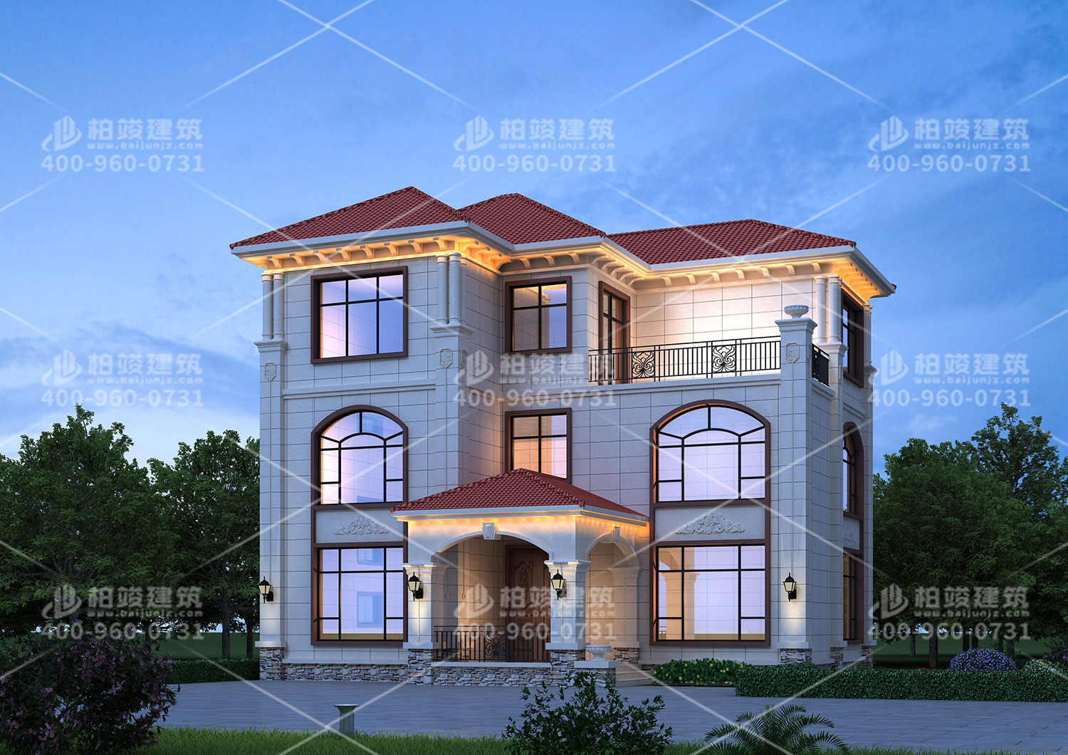 雙拼別墅設(shè)計圖，兩兄弟住的近感情更好。