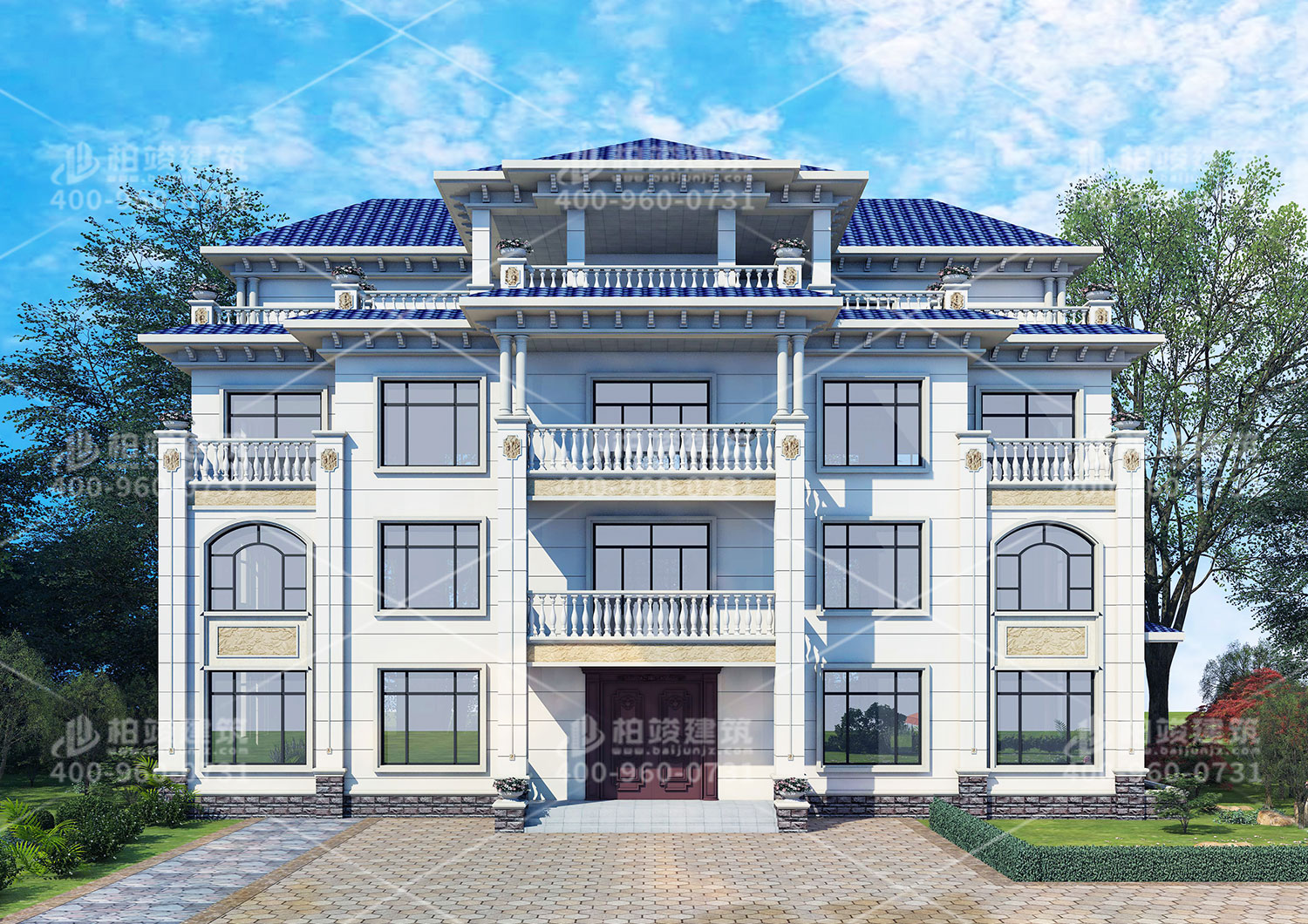 四層超級豪華別墅，建筑好全村羨慕。