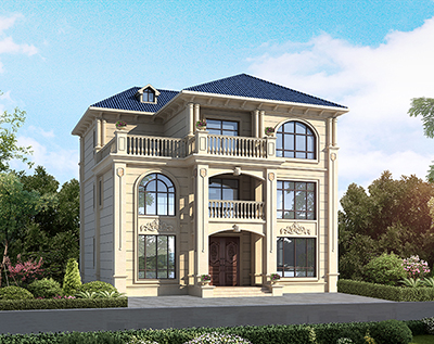 三層鄉(xiāng)村房屋設(shè)計圖，青山綠水好別墅。