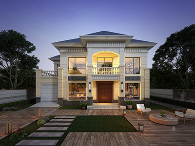 二層樓房設(shè)計圖，現(xiàn)代風(fēng)格帶老虎窗