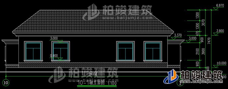 農(nóng)村蓋房設(shè)計大全一層房子的設(shè)計圖紙，帶漂亮的小院子BZ116-簡歐風(fēng)格