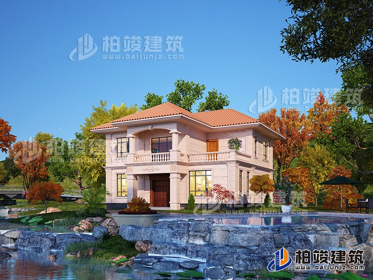 經(jīng)典戶(hù)型二層農(nóng)村小別墅設(shè)計(jì)圖，造價(jià)25萬(wàn)內(nèi)BZ2512-簡(jiǎn)歐風(fēng)格