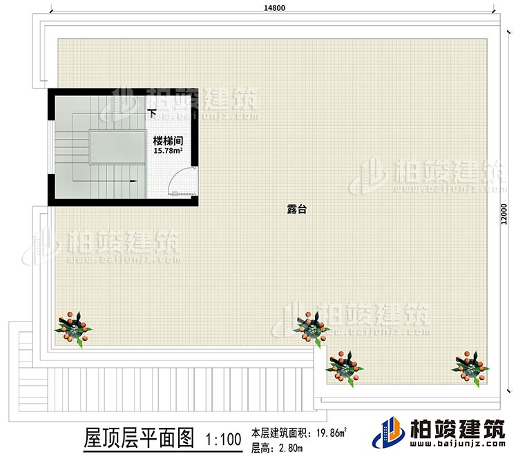 屋頂：樓梯間、露臺(tái)